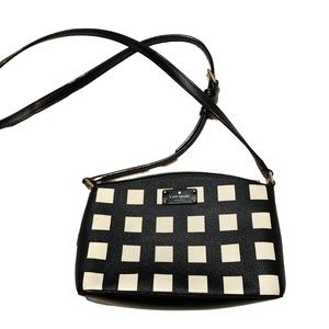Kate Spade white and black crossbody handbag
